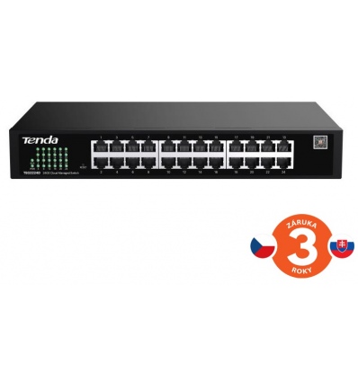 Tenda TEG2224D Websmart L2 cloud managed switch, 24x 10/100/1000 Mbps, Kov, Fanless-bez ventilátorů
