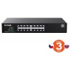 Tenda TEG2216D Websmart L2 cloud managed switch, 16x 10/100/1000 Mbps, Kov, Fanless-bez ventilátorů