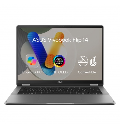 ASUS Vivobook Flip 14 OLED/TP3407SA/U5-226V/14"/WUXGA/T/16GB/512GB/Arc 130V/W11H/Gray/2R