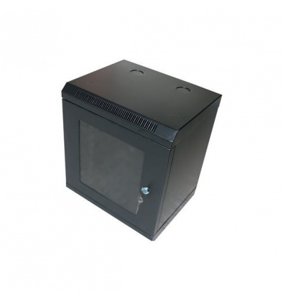 POŠKOZENÉ - XtendLan Skříň 10", 9U, 280x350, černá, prosklený odřený