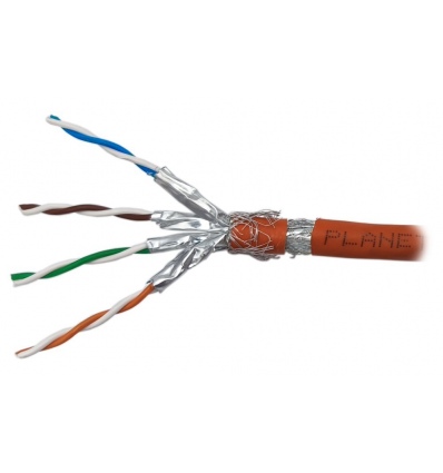 PLANET kabel SFTP, drát, Cat 6A, 4p, 500MHz, B2cas1d1a1 LS0H, stíněné páry, Planet Elite, oranžový, Dca, balení 500m