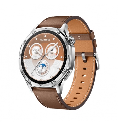 Huawei Watch GT 5/46mm/Silver/Elegant Band/Brown