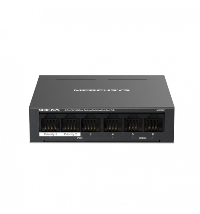 Mercusys MS106P 6xFE desktop switch 4xPoE+