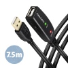 AXAGON ADR-207, USB 2.0 A-M - A-F aktivní prodlužovací / repeater kabel, 7.5m