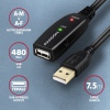 AXAGON ADR-207, USB 2.0 A-M - A-F aktivní prodlužovací / repeater kabel, 7.5m