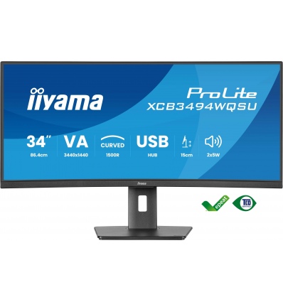 34" iiyama XCB3494WQSU-B1:VA,UWQHD,HDMI,DP,HAS