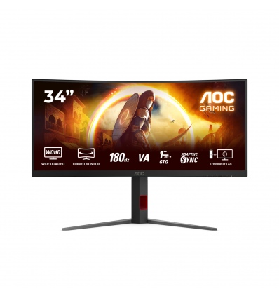 AOC Gaming/CU34G4/34"/VA/wQHD/180Hz/0,1ms/Black/3R