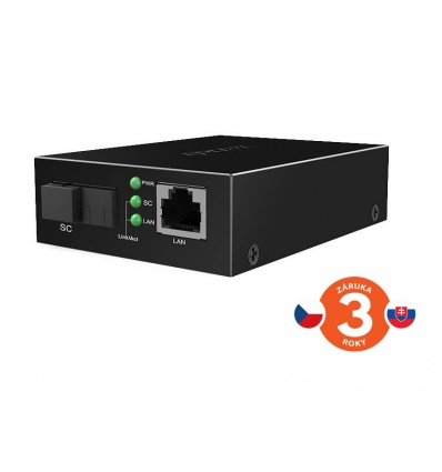 Tenda TFC300A Gigabit Media Converter WDM, SM, Tx 1550nm, Rx 1310nm, 1x SC (UPC), 1x GLAN, 3 km