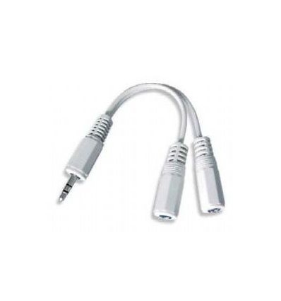 Kabel.rozdvojka jack 3,5na2x3,5mm M/F,10cm, audio