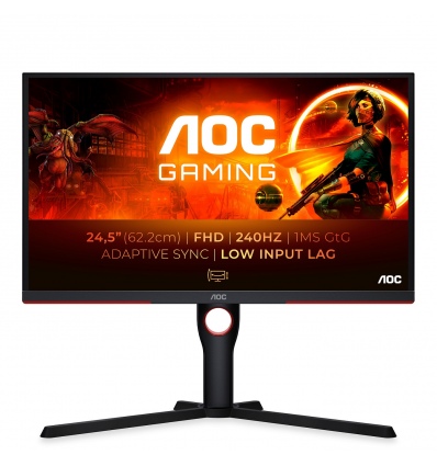 AOC/25G3ZM-BK/24,5"/VA/FHD/240Hz/0,5ms/Blck-Red/3R