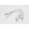 Kabel.rozdvojka jack 3,5na2x3,5mm M/F,10cm, audio