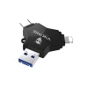 VIKING USB FLASH DISK 3.0 4v1 64GB, S KONCOVKOU APPLE LIGHTNING, USB-C, MICRO USB, USB3.0, stříbrná