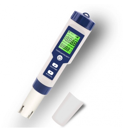 W-Star Tester vody 5v1 EZ9909SP na pH, vodivost, TDS a salinitu pro bazény, studny