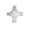 Viking 4v1/Flash USB/16GB/USB 3.0/USB-A + USB-C/+ Adaptér/Stříbrná