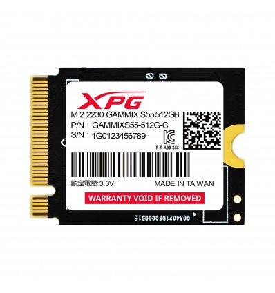 ADATA XPG GAMMIX S55/512GB/SSD/M.2 NVMe/Černá/5R