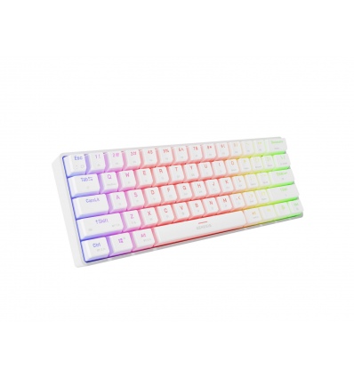 Genesis herní klávesnice THOR 660 G2/Gateron Red/USB+BT/US layout/Bílá