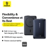 Baseus Powerbanka PicoGo Qi2 10000mAh 45W s kabelem USB-C černá
