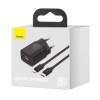 Baseus rychlonabíječka do sítě Super Si USB-C PD QC 20W černá s kabelem USB-C/Lightning 1m