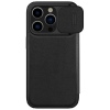 Nillkin Qin Book PRO Plain Leather Pouzdro pro Apple iPhone 15 Pro Max Classic Black