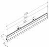 Vogel´s horizontální část adaptéru Connect-it PFB 3411, 1175 mm, černá