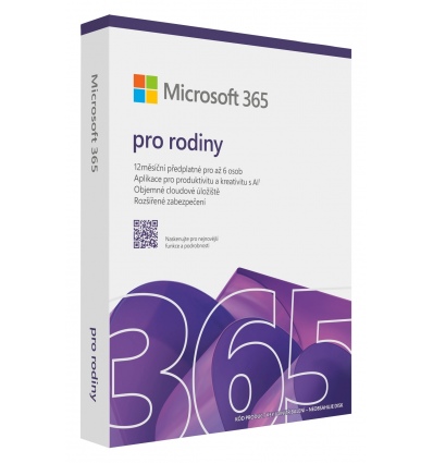 Microsoft 365 Family P10 Mac/Win, 1 Rok, CZ