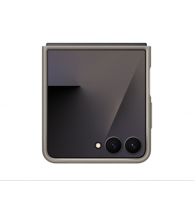 Samsung Ochranný kryt z veganské kůže Flip7 Taupe