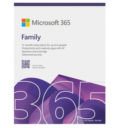 Microsoft 365 Family FY25H2 Mac/Win, 1 Rok, Eng