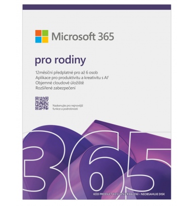 Microsoft 365 Family FY25H2 Mac/Win, 1 Rok, CZ